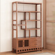 Wen Xinfu Bo ancient rack Duobao Pavilion tea display cabinet living room new Chinese style storage rack ancient ornaments cabinet bookshelf storage bold reinforcement damage compensation six layers 80 long simple style thickened laminate