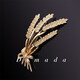 QUAMER gold store dimada wheat ear hard-working men's brooch brooch brooch badge badge suit accessories gold