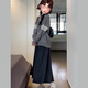 Jin Jin is equal to 0.5 kg. Mu gray glutinous rice half-length skirt for women. High-waisted A-line slim umbrella skirt. Mid-length knitted fashionable and versatile autumn and winter new style. Gray glutinous rice skirt L. Recommended 100-120 Jin. Jin is equal to about 0.5 kg.