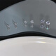 Mengkeduo S925 Silver Needle Zircon Earrings Set Simple, Compact and Versatile Earrings Light Style Exquisite Ear Bone Nails for Ear Holization Earrings Zircon Earrings 6-piece Set