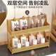 Lin's boy cosmetics storage box desktop dressing table skin care product storage rack lipstick organizer snacks and sundry storage rack gold double layer large