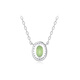Muye natural colored gem 925 silver natural colored gemstone peridot necklace peridot necklace original design peridot necklace