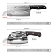 Yangjiang Knife household cutting board kitchen knife two-in-one kitchen set complete set of stainless steel meat cleaver forged kitchen knife bamboo cutting board Damascus pattern kitchen knife seven-piece set