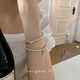 Only two pairs of Korean beaded broken silver bracelets 2023 new ins niche design smiley silver bracelet bracelets in stock