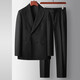 DK high-end men's Korean style double-breasted suit suit men's business wedding suit two-piece high-end casual suit black 170/M/48