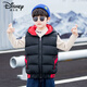 Disney boys down cotton vest outer wear 5 vest 6 autumn and winter 7 child boy vest thickened jacket 8 years old style black (21 color hooded vest) 140 size (recommended height is about 130)