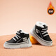 SNOOPY Snoopy children's shoes children's cotton shoes boys and girls winter plus velvet large cotton outdoor high-top sports shoes 7940 black 28