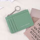 OEMG Cross Pattern Women's Coin Wallet Korean Mini Key Chain Ballet Case Múltiple Tarjeta Pack Pack Girls Birthday Blue