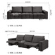 KUKA Zero Wall elektrisches Funktionssofa Wohnzimmer Lawrence First Layer Rindsledersofa 6225 Klaviertaste schwarz 3 Sitze 2 elektrisch
