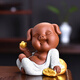Tea pet Lucky Pig high-end home purple sand cute desktop entrance hall decorations tea table tea table tea set accessories Lucky Pig set of four