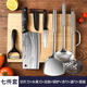 Yangjiang Knife household cutting board kitchen knife two-in-one kitchen set complete set of stainless steel meat cleaver forged kitchen knife bamboo cutting board Damascus pattern kitchen knife seven-piece set