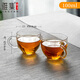 Yaji petty bourgeoisie tea cup 100ml transparent resistant belt handle glass tea cup Kung Fu tea set accessories