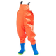 Women's waders, children's one-piece water play overalls, sand clothes, rain pants, rain boots, men's and women's waterproof pants, children's orange overalls 20, height 120-shoe size 30