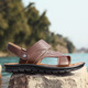 Calculat/Keen2025 Sandalias nuevas para hombres Zapatos de playa de cuero genuino para hombres Zapatos casuales zapatillas de moda 12129 Negro 40