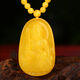 Fat East Lai Quality Beeswax Pendant Chicken Fat Yellow Twelve Zodiac Amulet Guanyin Amitabha Necklace Samantabhadra Bodhisattva Zodiac (Dragon) (Snake)