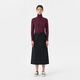 MUJI women's mercerized twill narrow skirt long skirt women's autumn skirt BEY02C4A black L (165/70A)