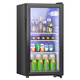 Powerful ice bar home refrigerated fresh cabinet office dormitory hotel 92 liters large capacity tea beverage red wine transparent constant temperature refrigerator first level energy efficiency + white light BC-92