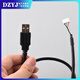 DZYJUSB male touch screen terminal data cable xh2.54/ph2.0/mx1.25/sh1.0 motherboard usb connection cable black USB male to MX1.25 4-core 1.5m
