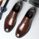 Cartelo British Hand-Hand Head Saper Cow Whide Hombres Hombres Negocios de cuero para hombres Color de cuero para hombres Color 9735 Brown 40