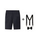 Hui beautiful children's black trousers, girls' trousers, boys' spring and autumn trousers, primary school students' performances, older children's school uniform trousers, casual trousers, trousers + suspenders 110cm