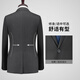 SHANSHAN Shanshan woolen suit men's four-season anti-wrinkle slim professional formal suit complete business men's suit black 185A /52 (pants size 36)