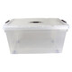 Yushe thickened transparent plastic storage box extra large clothes toy storage box covered storage box snack storage box 8856 boxes 64*44*40cm150L# two pack