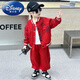 Disney (Disney) boys' autumn handsome baseball uniform suit new small and medium-sized children's street spring and autumn jacket sports two pieces black 150 yards