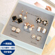 Dairuo 925 silver earrings, one week exaggerated and versatile, slimming and high-end earrings, practical as a birthday gift for your girlfriend