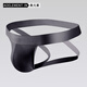 AO Elemental Men's Rear Thong's Sexy's Sexy U Convexe bajo cintura Doble Doble Pantalones cortos de ropa interior transpirable y elástica Solidal de color interior Black + White + Royal Blue L