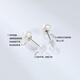 Demi Simple Plain Nails Highlight Pearl Earrings Earrings for Girlfriend White Pearl Earrings S925 Silver Earrings Gift for Women 6-7mm