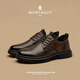 MONTAGUT leather shoes for men 2025 new top layer cowhide soft sole comfortable business casual shoes British versatile work shoes for men brown standard leather shoe size 41