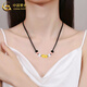 CHINA GOLD 18K gold domineering Pixiu necklace women's three-dimensional versatile pendant Valentine's Day birthday gift for girlfriend and lover 18K domineering Pixiu necklace black rope