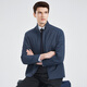 Shanshan three-proof fabric jacket men's spring and autumn business casual smooth anti-wrinkle stand-up collar top windproof warm jacket dark blue L 175/92A