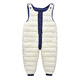 Warm winter duck children's down cotton overalls infants and toddlers thickened cotton pants for boys and girls to wear open one-piece plus down crotch gray 110 4-5 years old