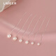 Lnieer925 silver mother-of-pearl ear wire 2025 new ear chain women's high-end long tassel earrings trendy earrings earrings pearl ear wire-6mm 925 silver