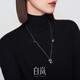 Bai Lan Chaolu Necklace for Women S925 Silver Crystal Pendant Long Design Fashionable Elegant Temperament Birthday Gift S925 Silver & Colorless Crystal
