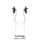 Qlady Gradient Butterfly Tassel Earrings Women's 2025 Temperament High-end Silver Needle Earrings Niche Earrings Birthday Gift