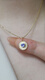 Canxian Ins simple style 18K gold heart-shaped tanzanite round plate pendant with exquisite dewdrop edge for daily commuting and versatile AU750