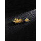 WOUG gold store style light luxury maple leaf brooch men's corsage suit pin crystal badge simple and elegant white zircon one