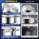 Shouyou hot pot pot 304 stainless steel large capacity household soup pot double bottom large fire pot shabu shabu induction cooker gas universal double bottom 304 mandarin duck pot 32cm