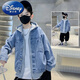 Disney boys' autumn denim jacket hits the streets in spring and autumn new style children's autumn medium and large children's tops and windbreakers are handsome black spring and autumn 120 cm