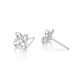 Mengjinyuan platinum earrings four-leaf clover pt950 platinum platinum earrings for women, a pair of earrings for my girlfriend