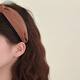 Zuoou coffee color cross hair hoop for women 2025 new wide-brimmed hair headband high-end western style fashion headwear hairpin head cave coffee color
