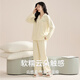 Langsha Pyjamas en coton pur pour les femmes au printemps et à l'automne 2025 Nouveau style mince décontracté à manches longues pour les vêtements pour filles 12806 m [Convient pour 80-100 Jin [Jin est égal à 0,5 kg]]]