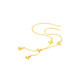 Mengjinyuan 18K gold necklace AU750 filigree butterfly set chain tassel clavicle chain as a birthday gift for girlfriend