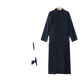 Oxymo Republic of China costume male Lu Xun Republic of China long gown men's Chinese robe ancient costume mandarin jacket Li Dazhao performance costume leather 0 navy blue one size fits all 170cm (120-140Jin Jin is equal to 0.5 kg)