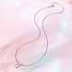 Saturday Fu Platinum Necklace PT950 Women's Lover's Knot Chain Bow Knot Smart Platinum Necklace Clavicle Chain 40+5cm-3.13g