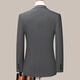 MOELAGVT Premium Suit Suit Wool Autumn and Winter Thick Suit Men's Business Casual Formal Wedding Groom and Groomsmen Ceremony Clothing Gray 2 Buttons Not Slit High-End Style M (170)