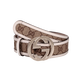 Gucci (Gucci) Золотая двойная G -пряжка ткань с кожаным ремнем для женщин 114876F40IG9761 Ширина блокировки цвета 4 см. Ebony 95
