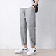 Pantalon décontracté juif pour hommes de la soie lâche en été masculine Sports directs pantalon neuf points pour hommes de style coréen conique pour hommes 9904 kaki profond + 9904 ciment gris m